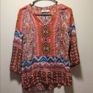Print shirt, Aztec style